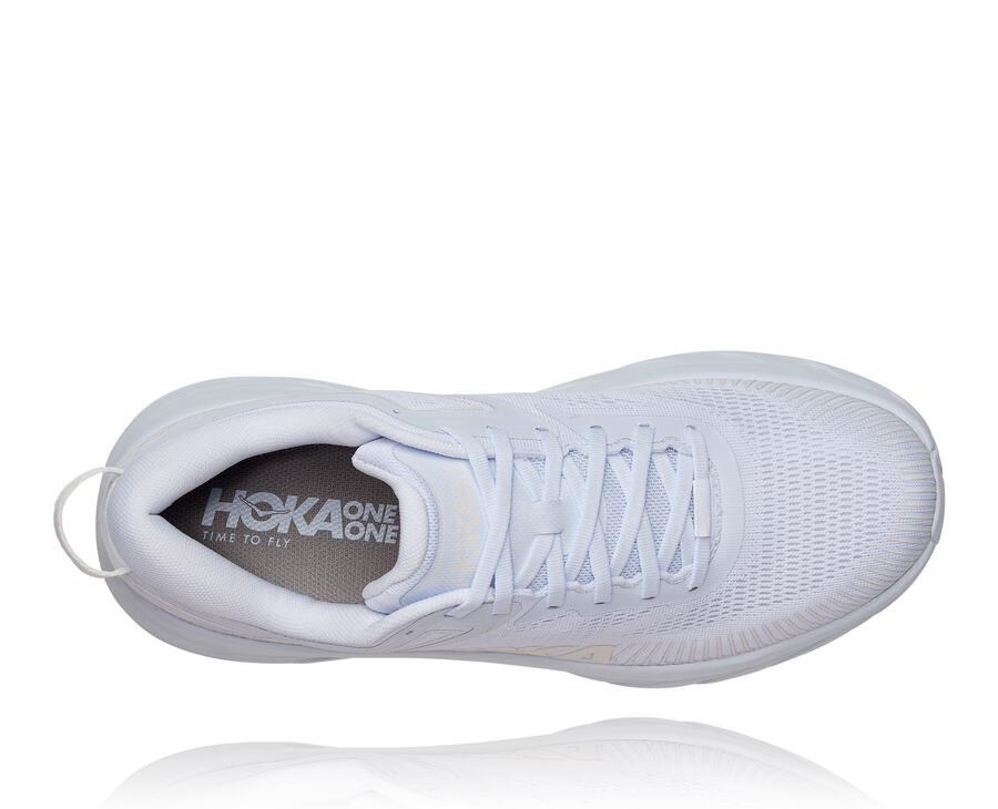 Hoka One One Bondi 7 Löparskor Dam - Vita - ODBAN-5129